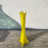 Murano yellow glass soliflore vase, 1960