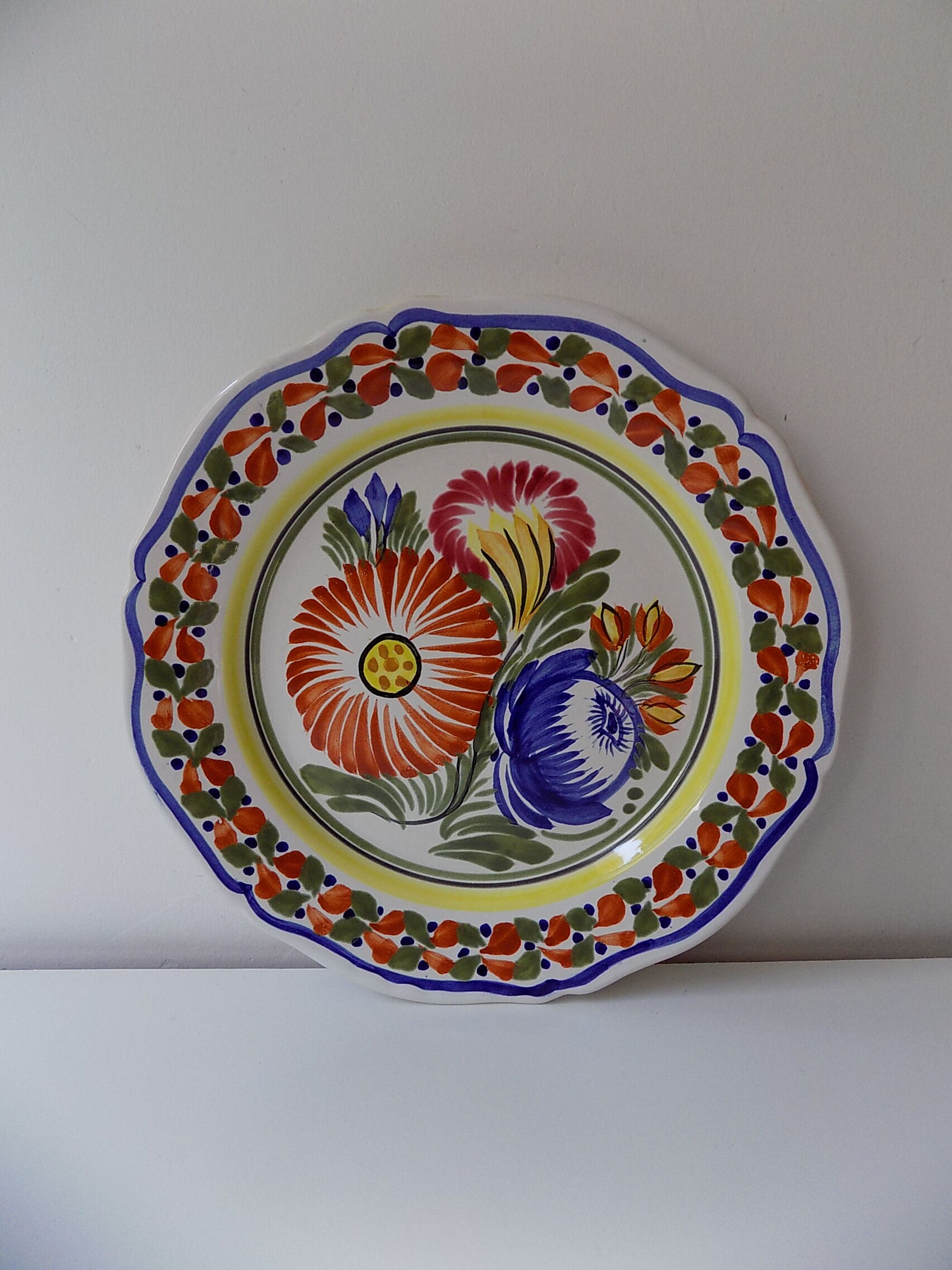 Numbered Henriot Quimper plate