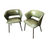 Pair of shell armchairs by Michel Ducaroy, edition SNA Roset