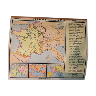 Carte scolaire ancienne France en 1610