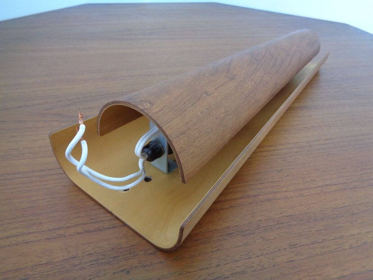 Danish Teak Wall Lamp, 1950s