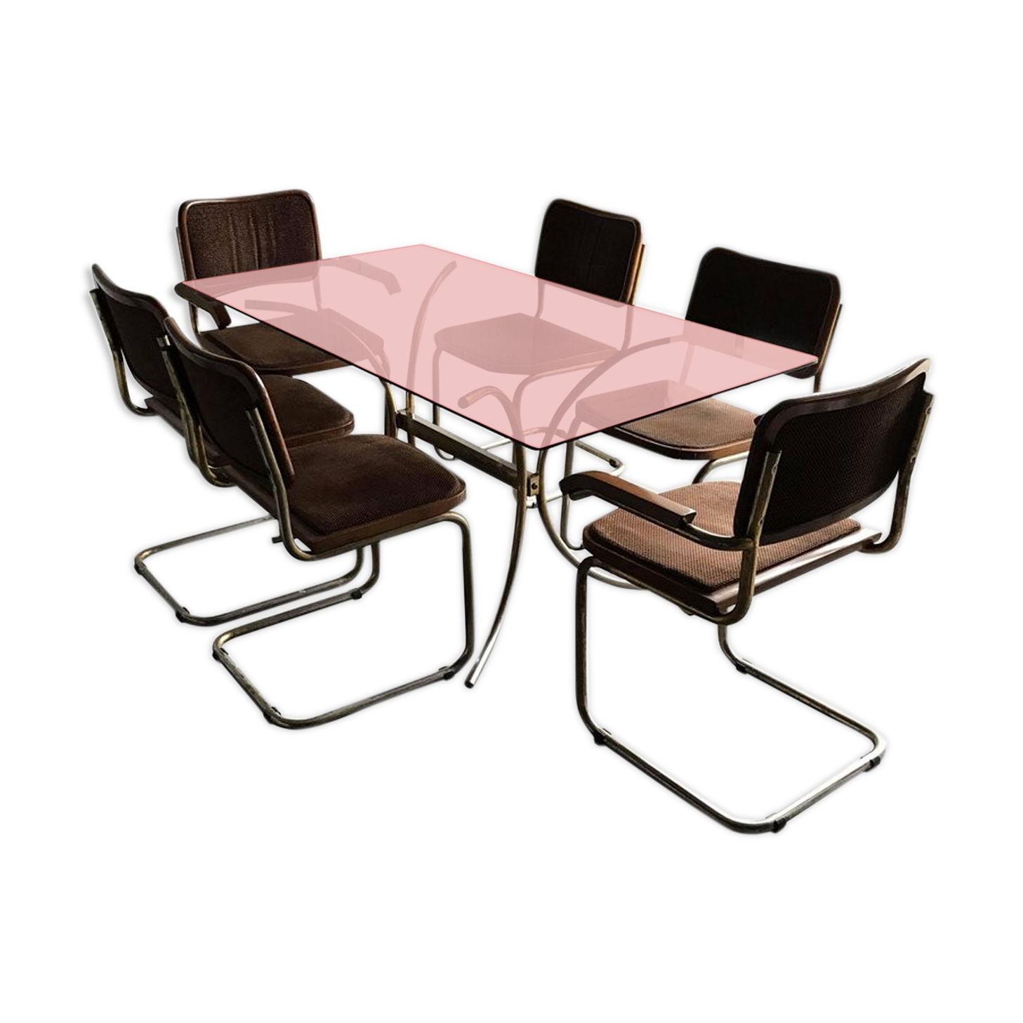 Ensemble table et chaise Cesca de Marcel Breuer