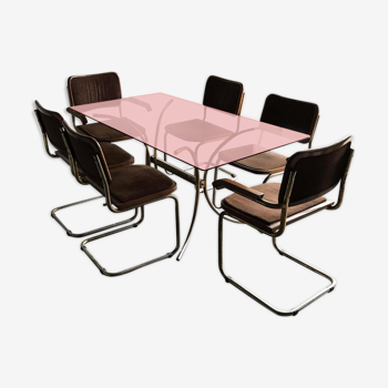 Ensemble table et chaise Cesca de Marcel Breuer