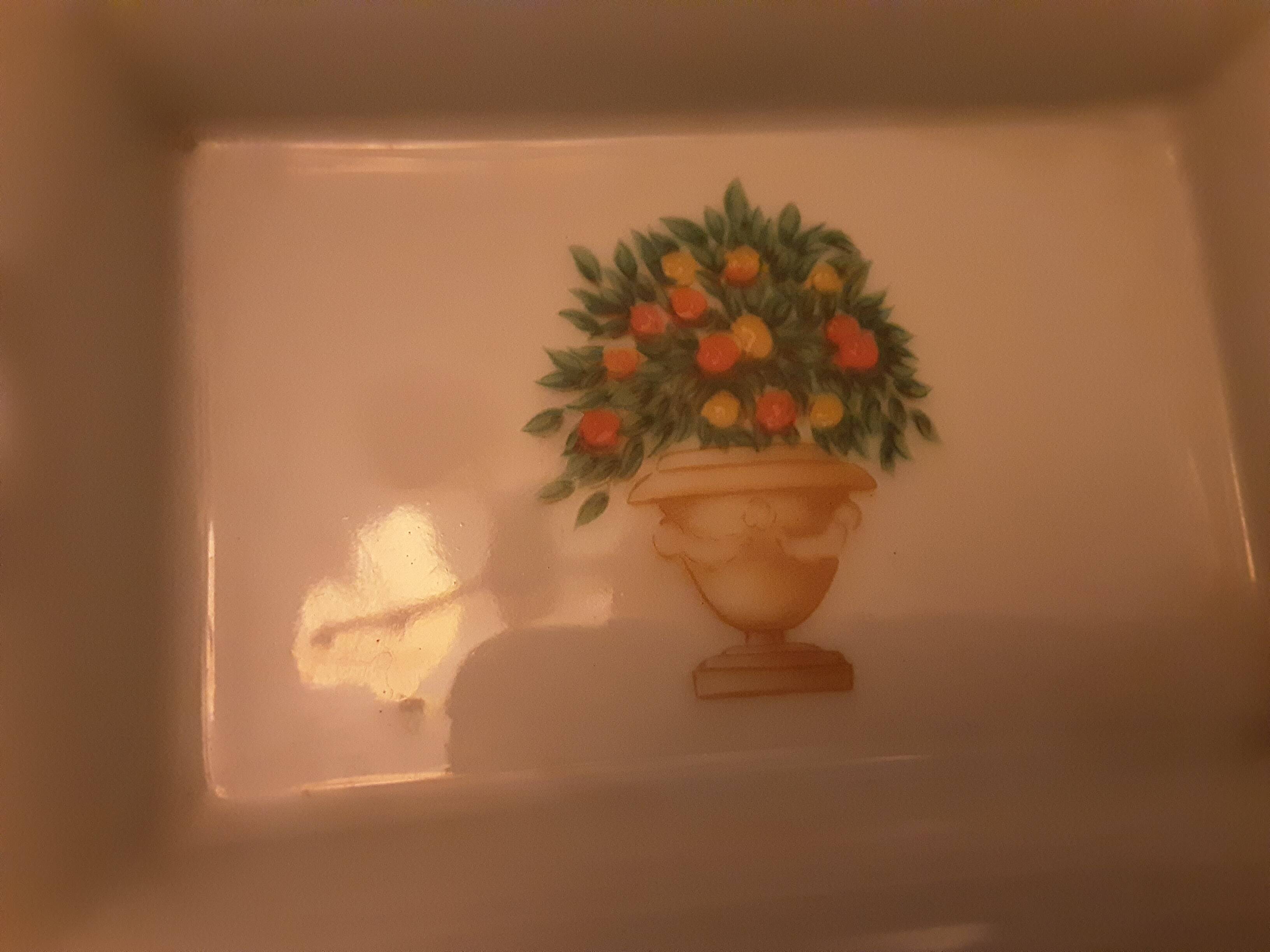 Limoges porcelain ashtray royal garden deshoulieres