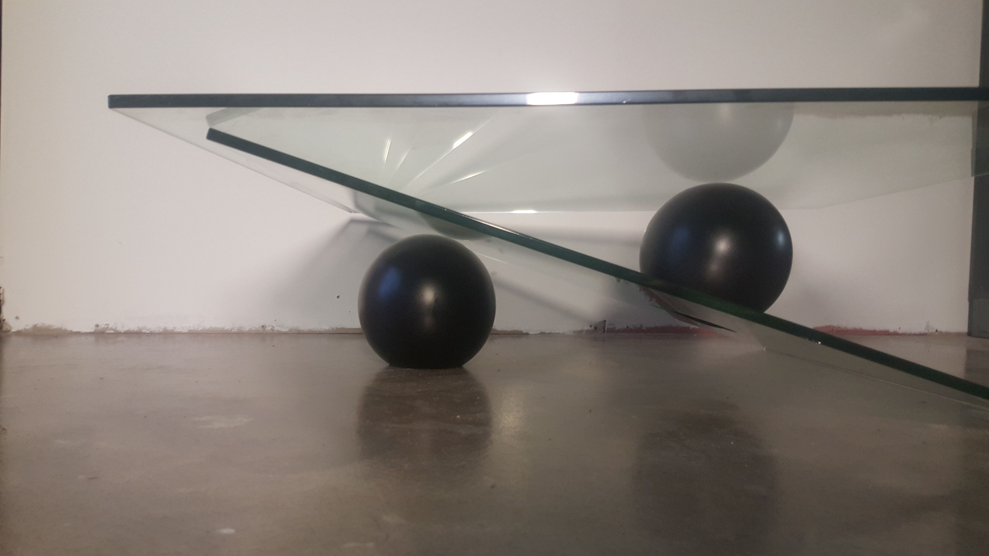 Roche Bobois glass coffee table