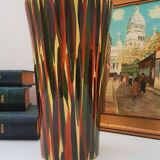 Hand - painted ceramic vase St-Clément - 50 years - perfect condition