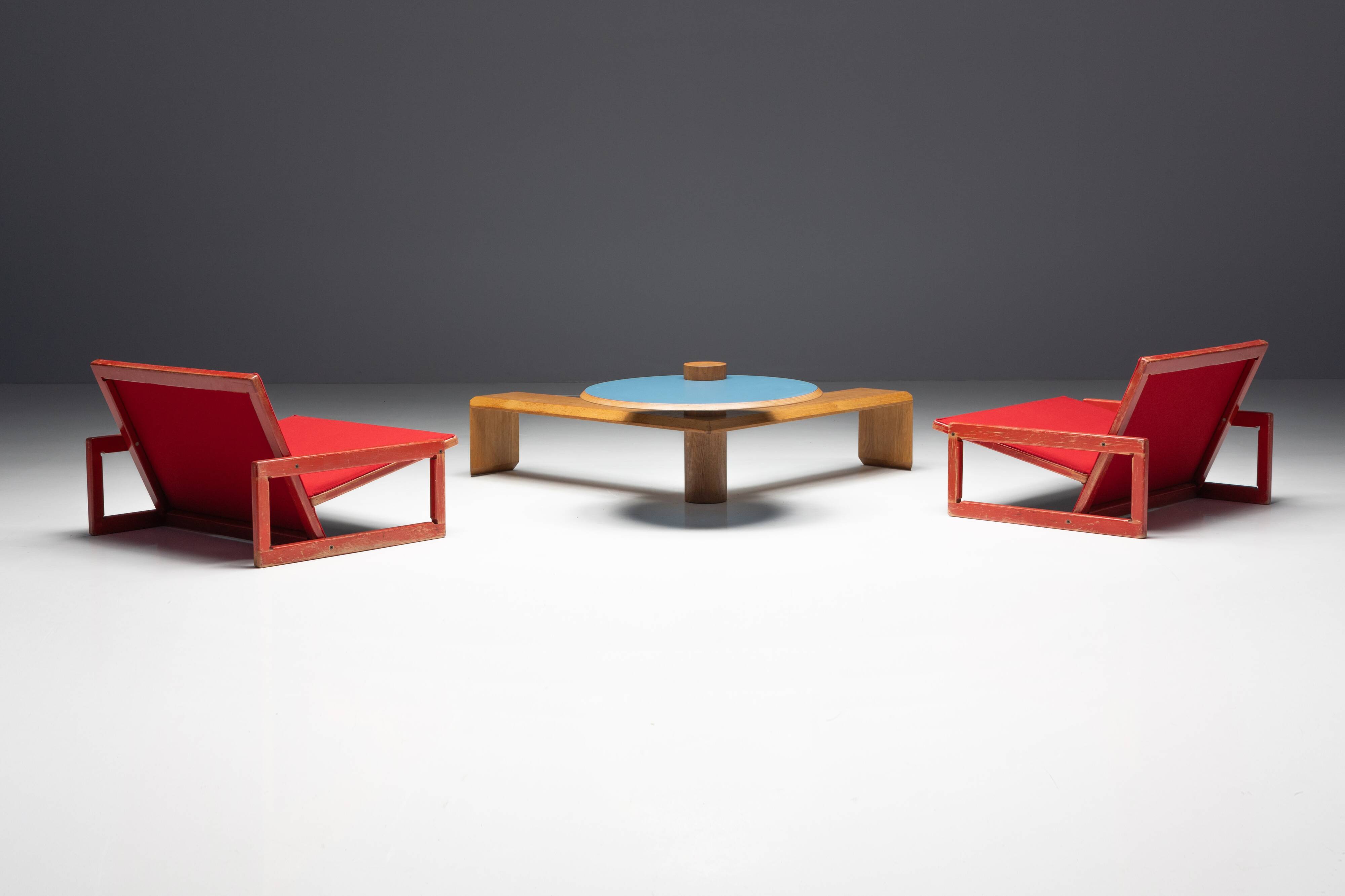 Memphis Geometric Coffee Table, Italy, 1980s