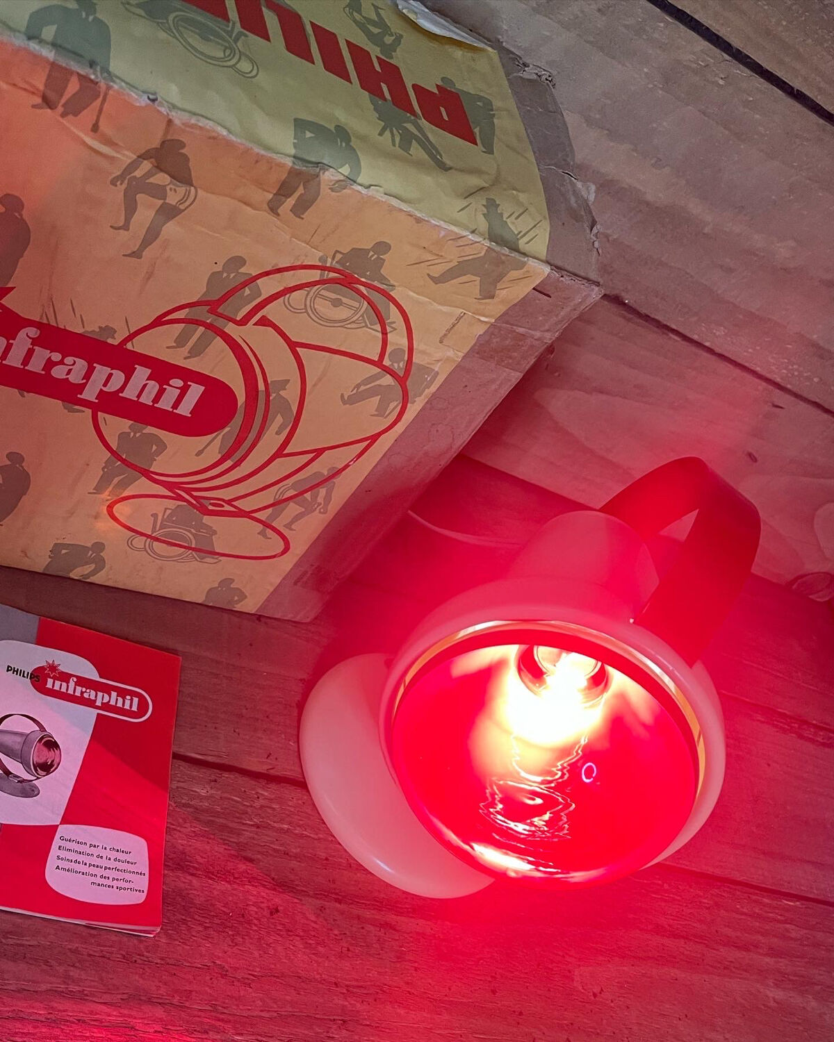 Vintage infrared Philips lamp