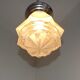 French 1920's-1940's art deco milk glass skyscraper tiered light fixture 3995