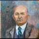 Anonymous portrait of a pensioner oil on canvas