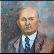 Anonymous portrait of a pensioner oil on canvas