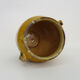 Varnished yellow confit pot, south-west of France. Conservation jar. Pyrenees XIXth