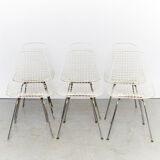 DKR Wire Dining Chairs by Charles & Ray Eames for Herman Miller