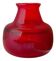 Red glass vase by Erik Höglund for Bodafors, 1960s