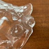 Frosted glass bowl with snail patterns, 1960s.