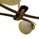 French Design Hanging Lamp With Glass, 1960s