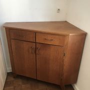 Vintage corner furniture 1950 1960 chene convenient wood buffet