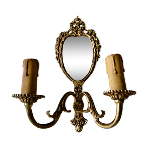 Applique bronze double au miroir