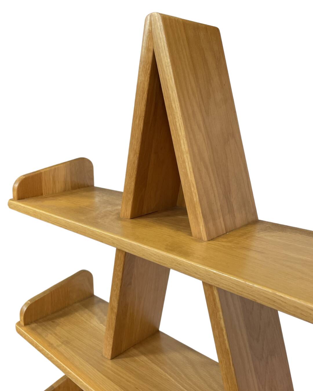 Vintage pyramid cabinet bookcase solid wood design