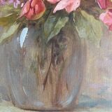 Table "Floral composition" HST signed Henri Chanut XIX ° century