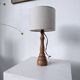 Lampe de bureau en bois chêne clair 1950