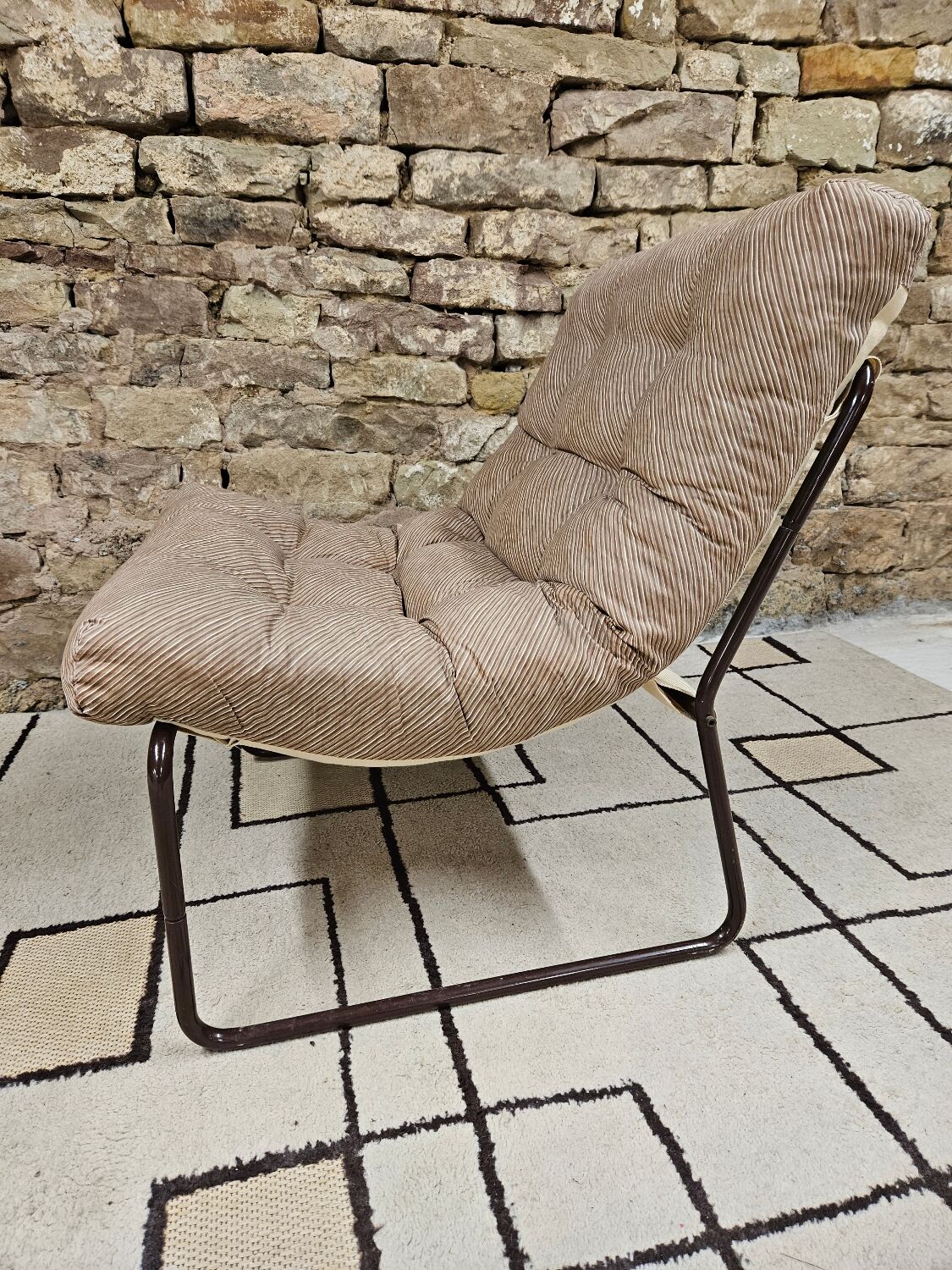 Vintage tubular armchair 1970s