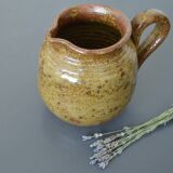 Glazed stoneware pitcher