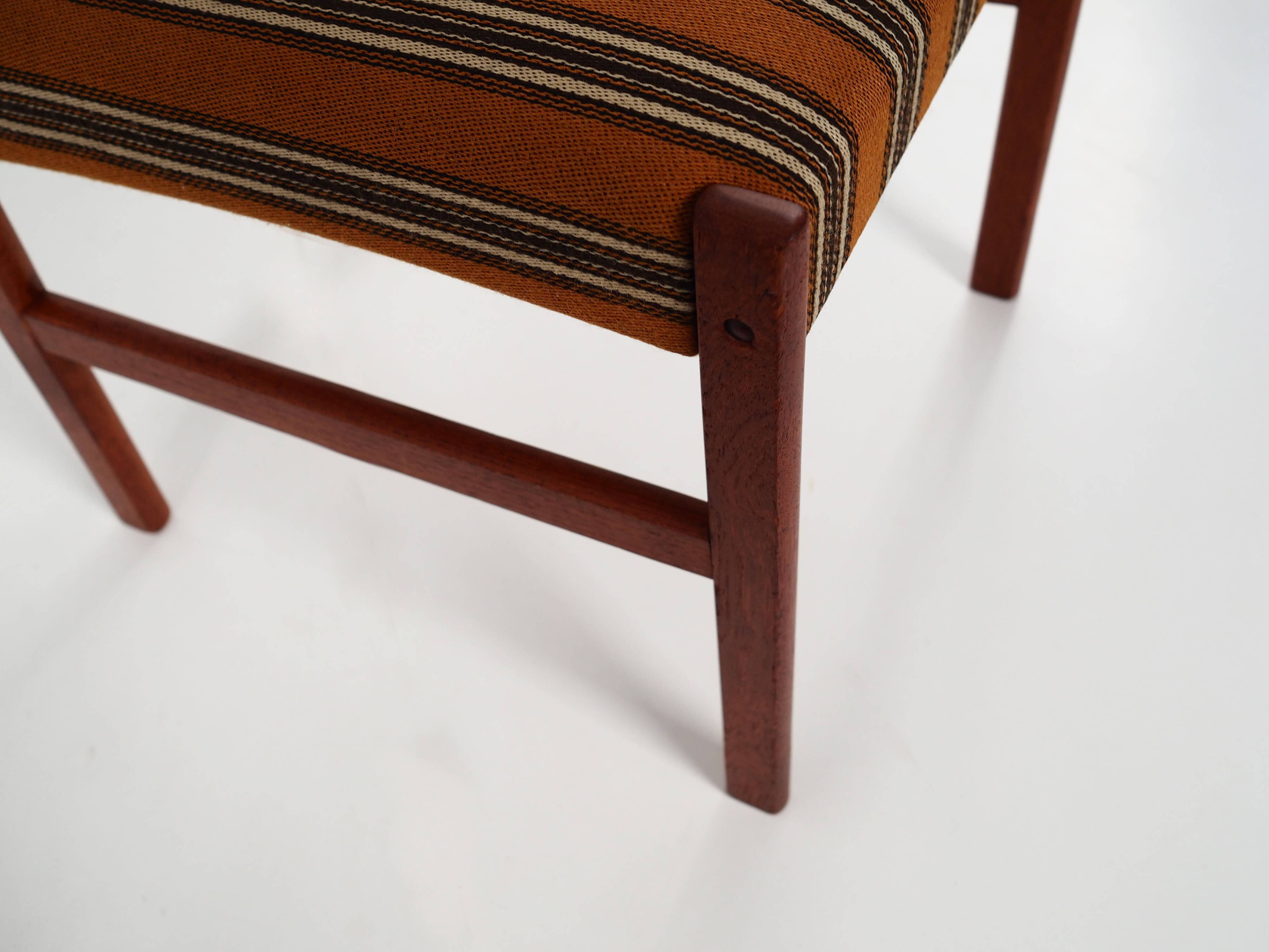 Set of six teak chairs, Danish design, 1970s, production: Denmark