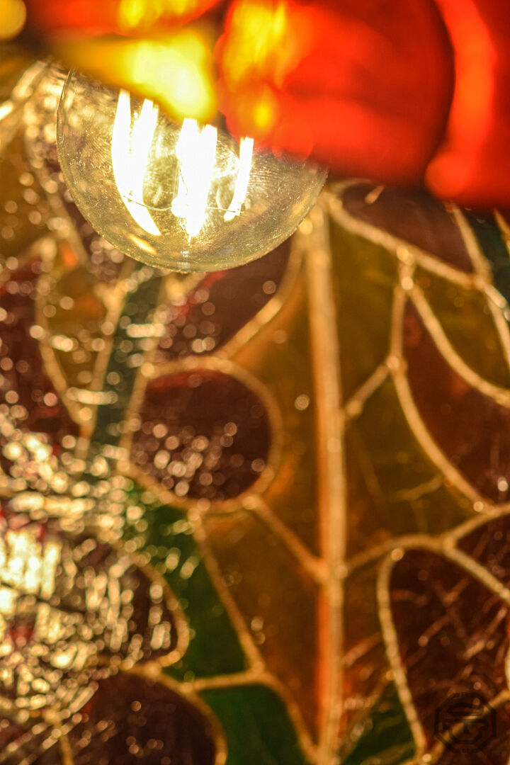 Glass paste pendant lamp