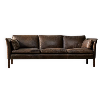 Mid-Century Modern Vintage Leather Cromwell Sofa by Arne Norell, 1960s