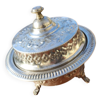 Moroccan silver plated serving dish