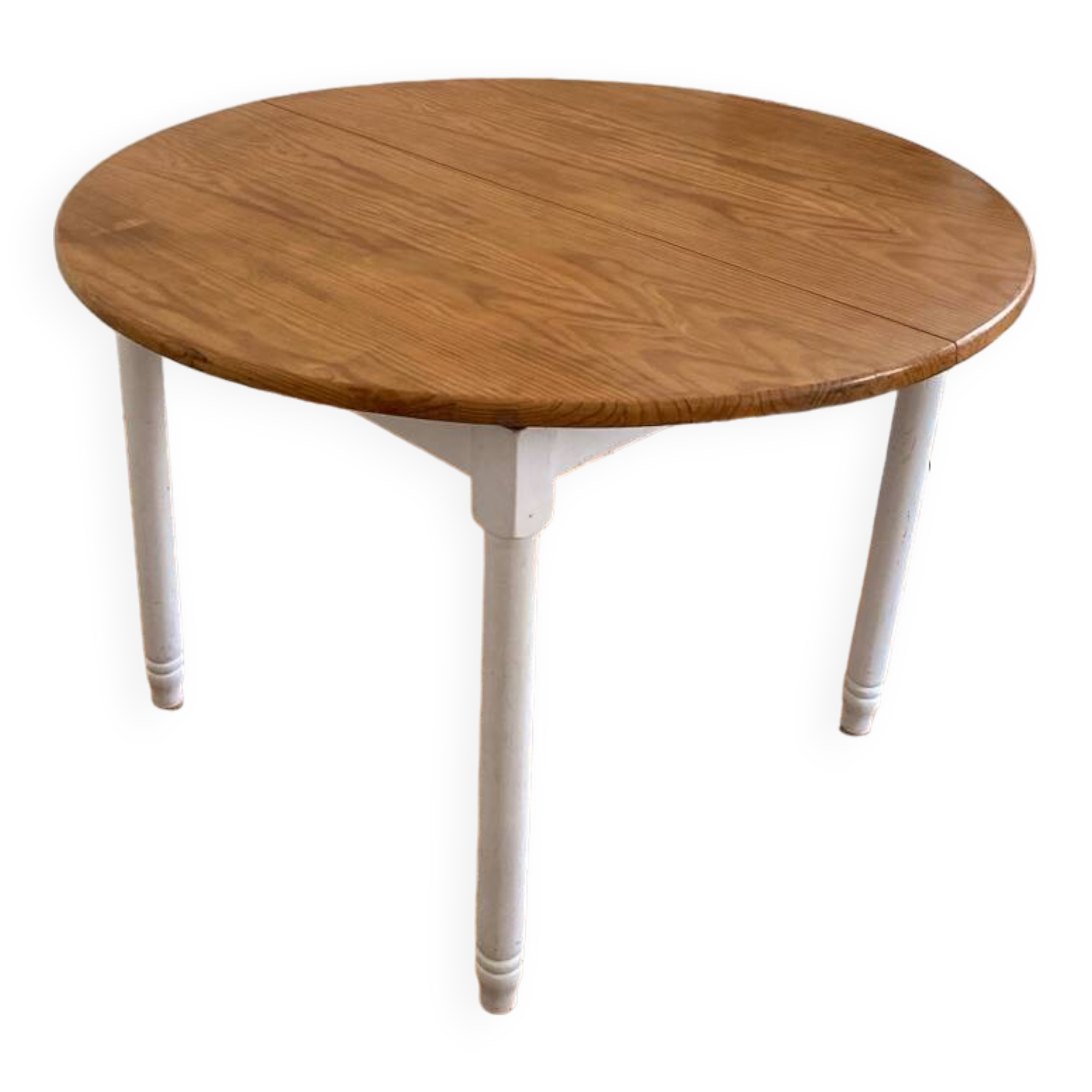 Rustic wooden table with extension