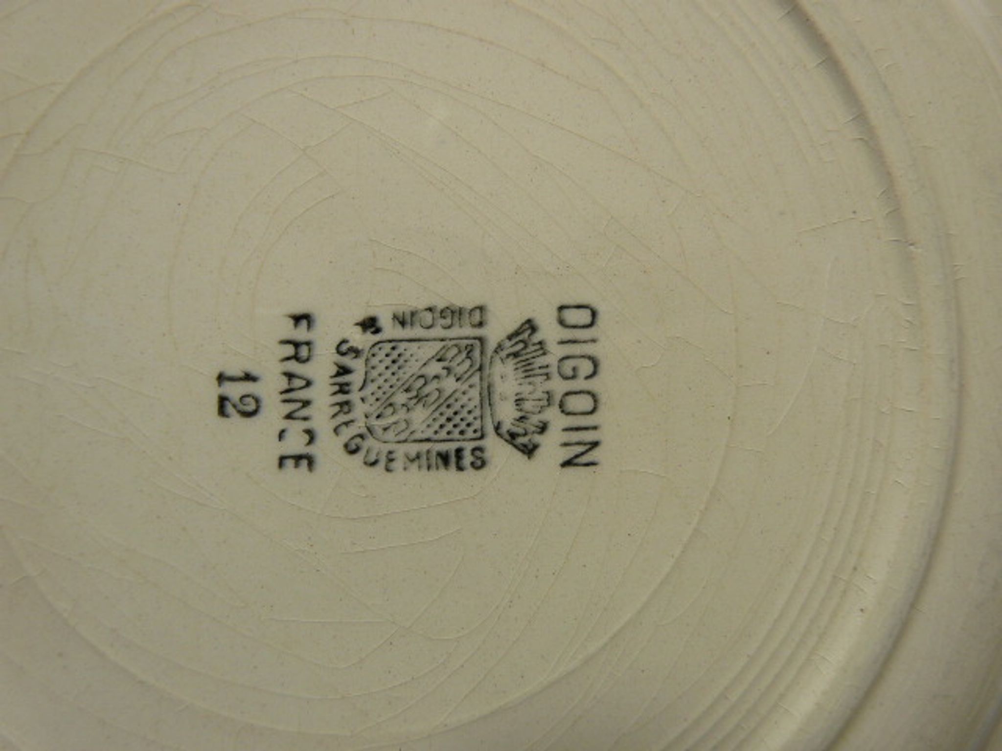 Dishwashing service Digoin Sarreguemines 6 plates flat & hollow 5 for dessert