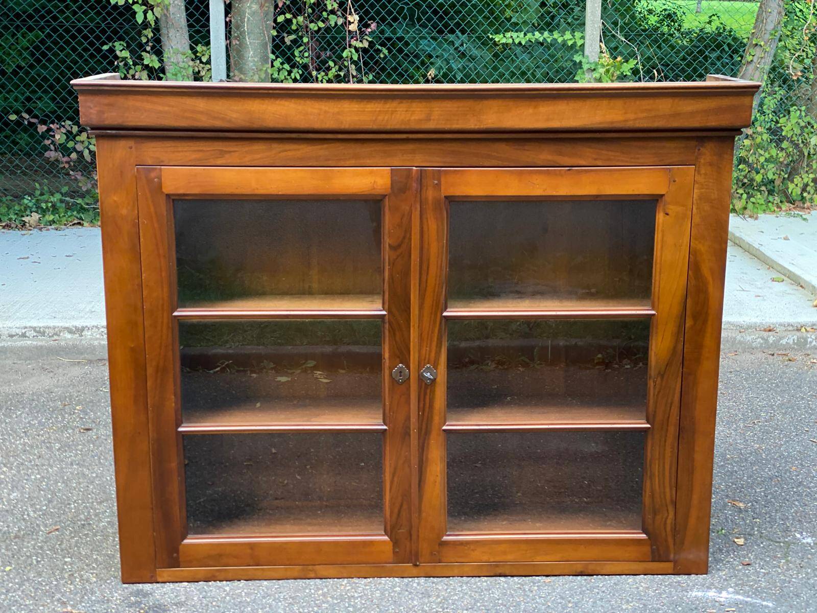 19th century Louis Philippe solid wood display case