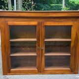 19th century Louis Philippe solid wood display case
