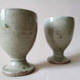 2 cups or mazagrans sandstone Jacques Migeon La Borne 60s