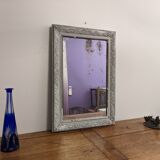 Miroir XIXème gris shabby 77 x 53 cm