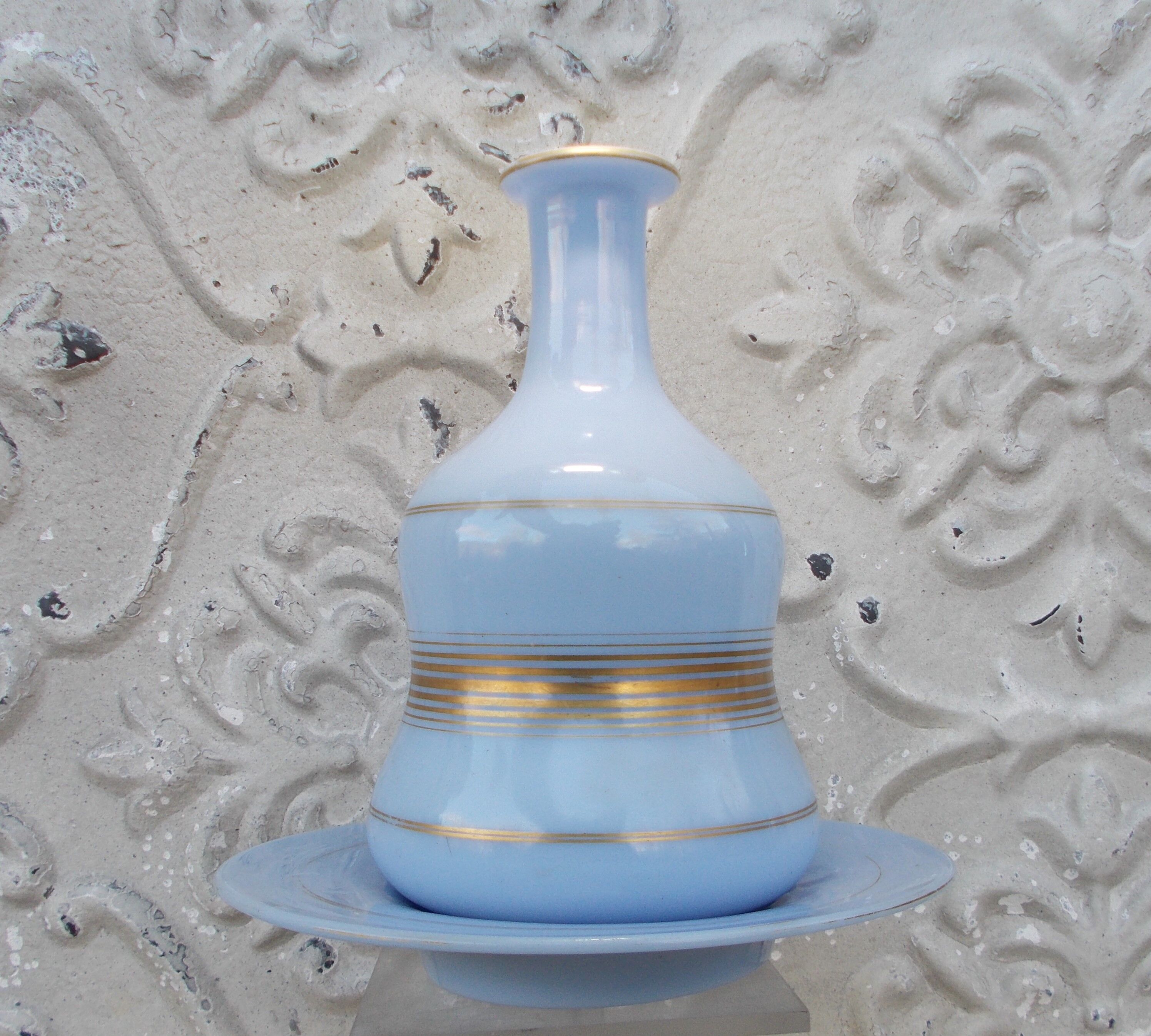 Blue opaline XIXth night water service