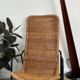 Vintage rattan armchair, model 514A, designer Dirk Van Sliedrecht, 1950s