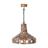 Flower power earth ware chandelier 1960