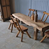 Brutalist chairs and stools set