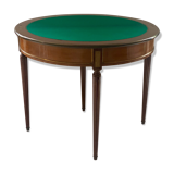 Table console demi lune en acajou
