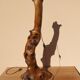 Vintage olive wood lamppost