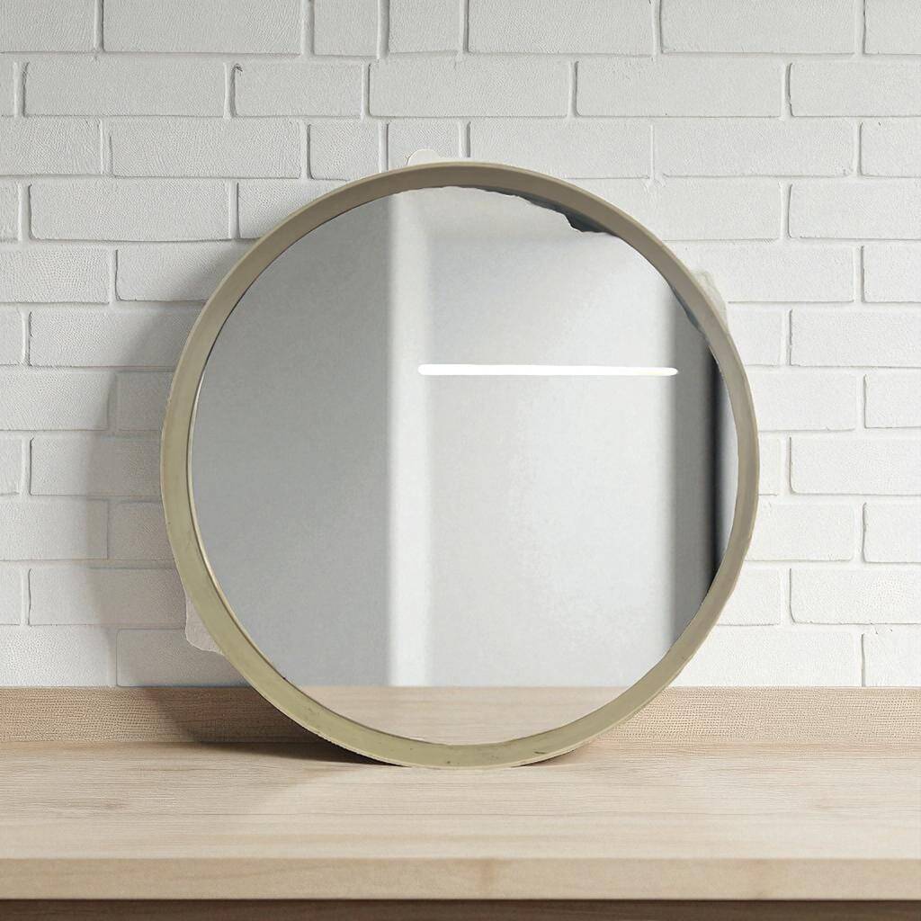 Vintage space age round wall mirror