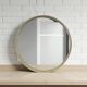 Vintage space age round wall mirror