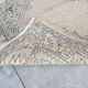 Small bige vintage floral rug