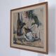 Sven-Olof Hamlet nature morte peinture à l'huile avec plante | 1959