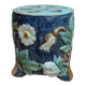 Petit vase pique-fleurs en majolique barbotine