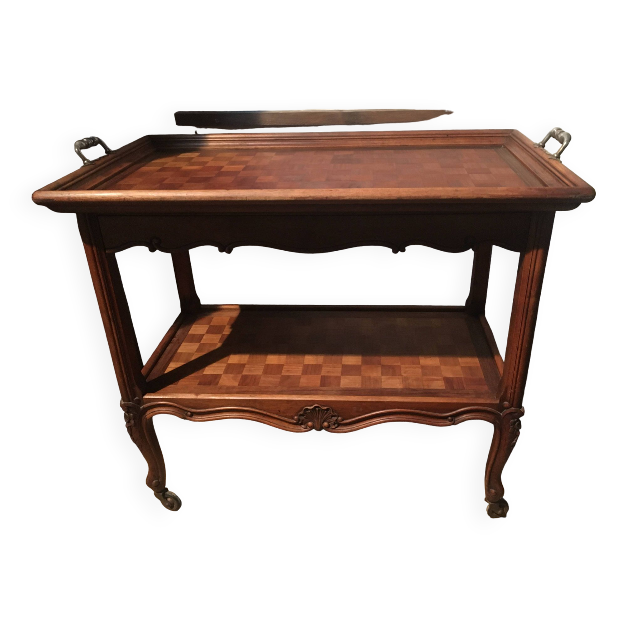 Louis XV style rolling dessert trolley