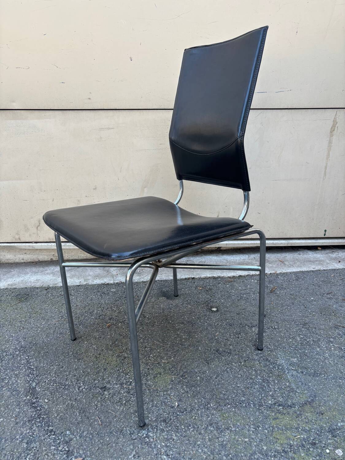 Set of 6 Matteo Grassi leather chairs